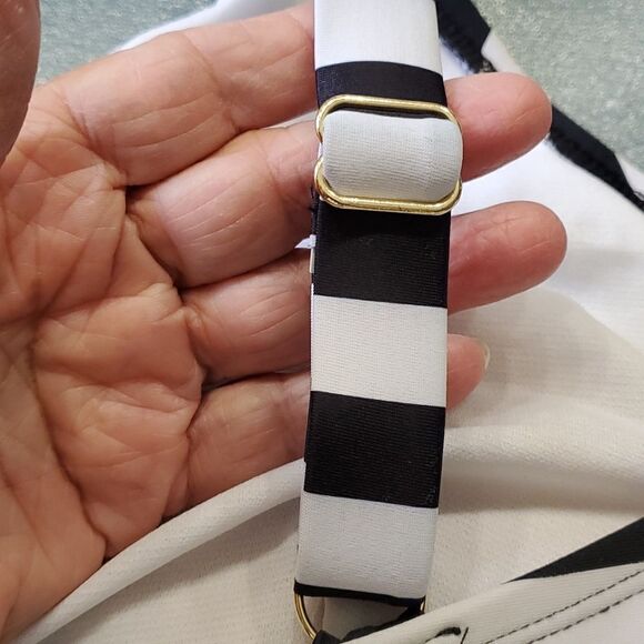 ISLAND RAYS 3X BLACK AND WHITE STRIPED TWO PEICE BATHING SUIT..cruise - Picture 13 of 14